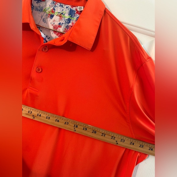 ROBERT GRAHAM 2XL Orange Performance Golf Polo Short Sleeve Skull and Cross Club - Picture 4 of 10